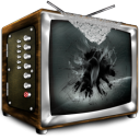 Old Busted TV Icon 128x128 png